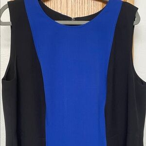 Black and Blue Sleeveless Dress